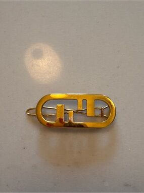 Fendi Gold Logo Hair Clip